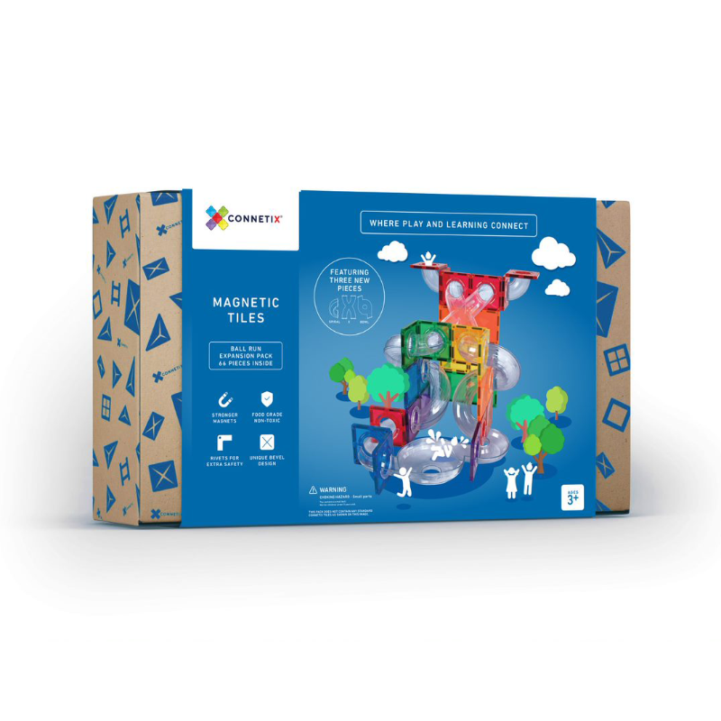 Connetix® Magnetne ploščice Rainbow Ball Run Expansion Pack 66-delni