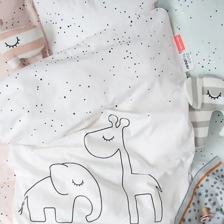Done by Deer® Dječja posteljina Dreamy Dots White 70x100