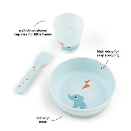 Slika za Done by Deer® Prvi set za hranjenje Foodie Playground Blue