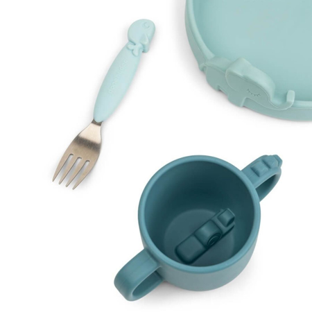 Picture of Done by Deer® Feeding Set Peekaboo Blue 
