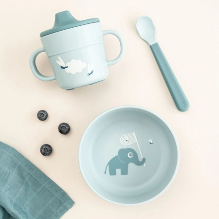 Picture of Done by Deer® First Feeding Set Foodie Elphee Blue