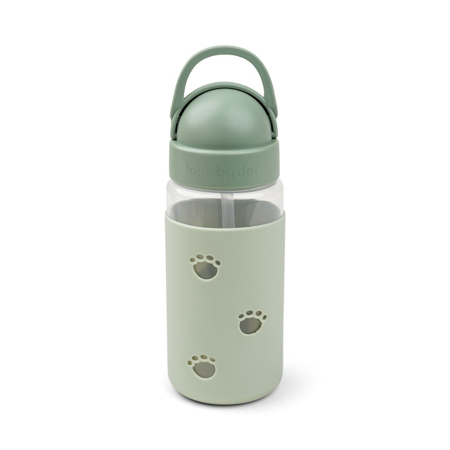 Done by Deer® Steklenička s slamico Elphee Green 350 ml