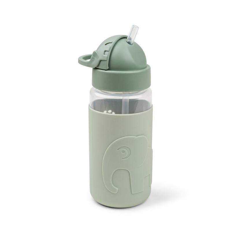 Done by Deer® Steklenička s slamico Elphee Green 350 ml
