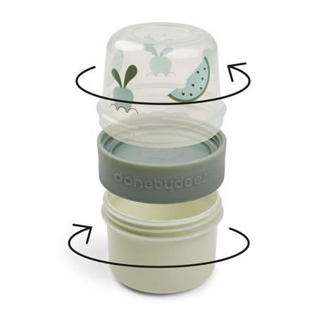 Picture of Done by Deer® To Go snack container S Birdee Green