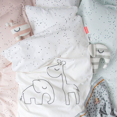 Done by Deer® Otroška posteljnina Dreamy Dots White 100x140