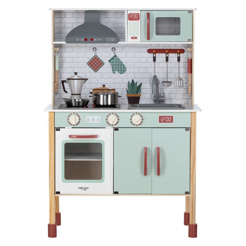 Free2Play® Lesena kuhinja Mini Chef z dodatki