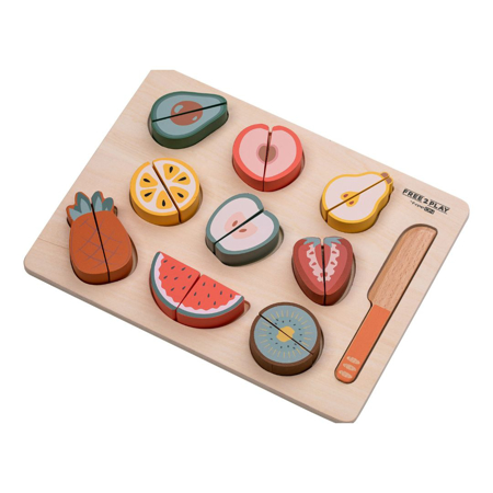 Immagine di  Free2Play® Frutta in legno su vassoio