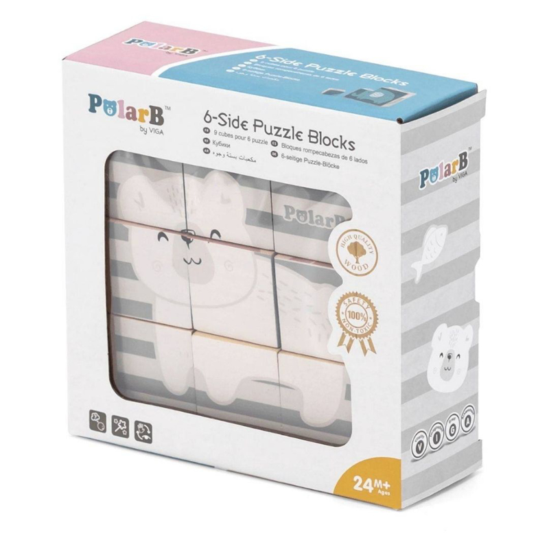 Picture of PolarB® Wooden Puzzle blocks 6 pcs