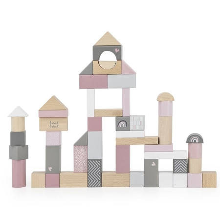 Slika za Label Label® Drvene kocke Pink 50 kom