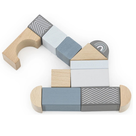 Label Label® Drvene kocke Blue 50 kom