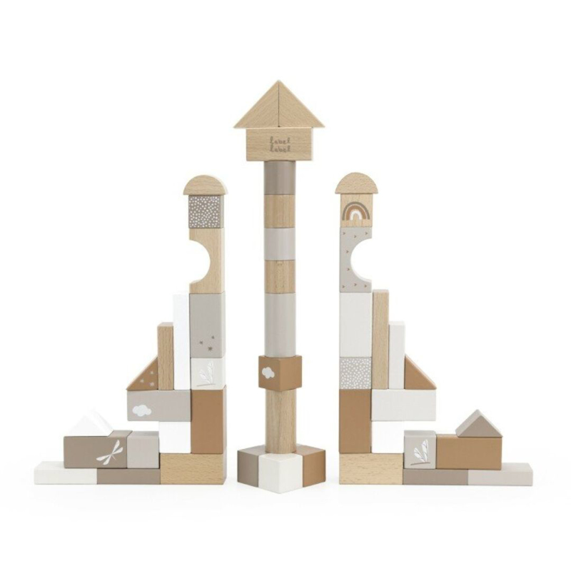 Label Label® Lesene kocke Nougat 50 kos