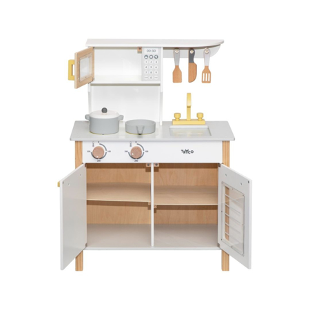 Tryco® Otroška lesena kuhinja z dodatki White/Gold