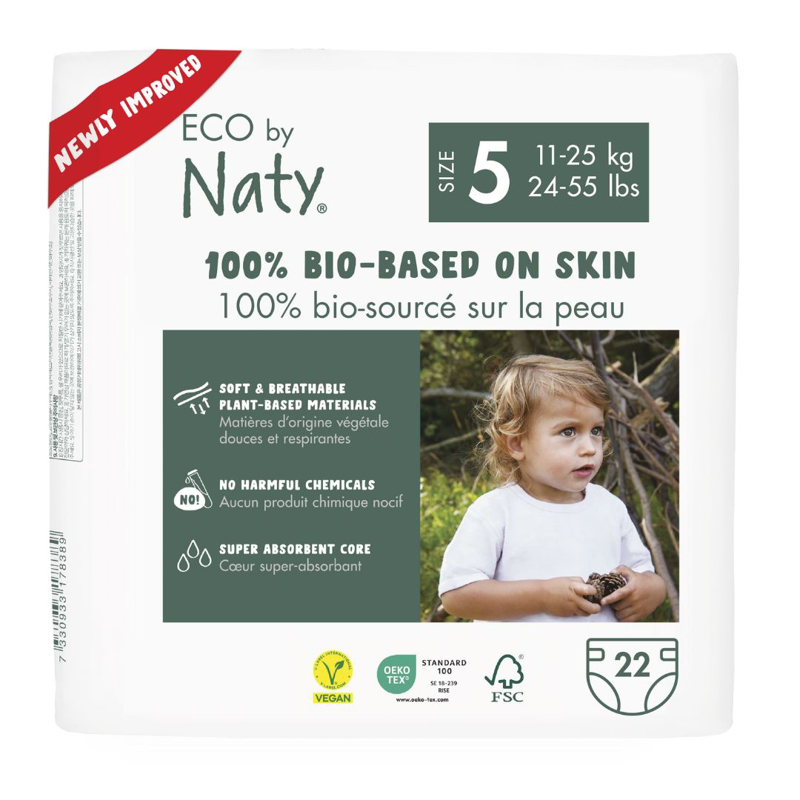 Slika za Eco by Naty® Ekološke pelene 5 (11-25 kg) 22 komada
