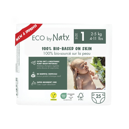 Slika Eco by Naty® Ekološke plenice 1 (2-5 kg) 25 kosov