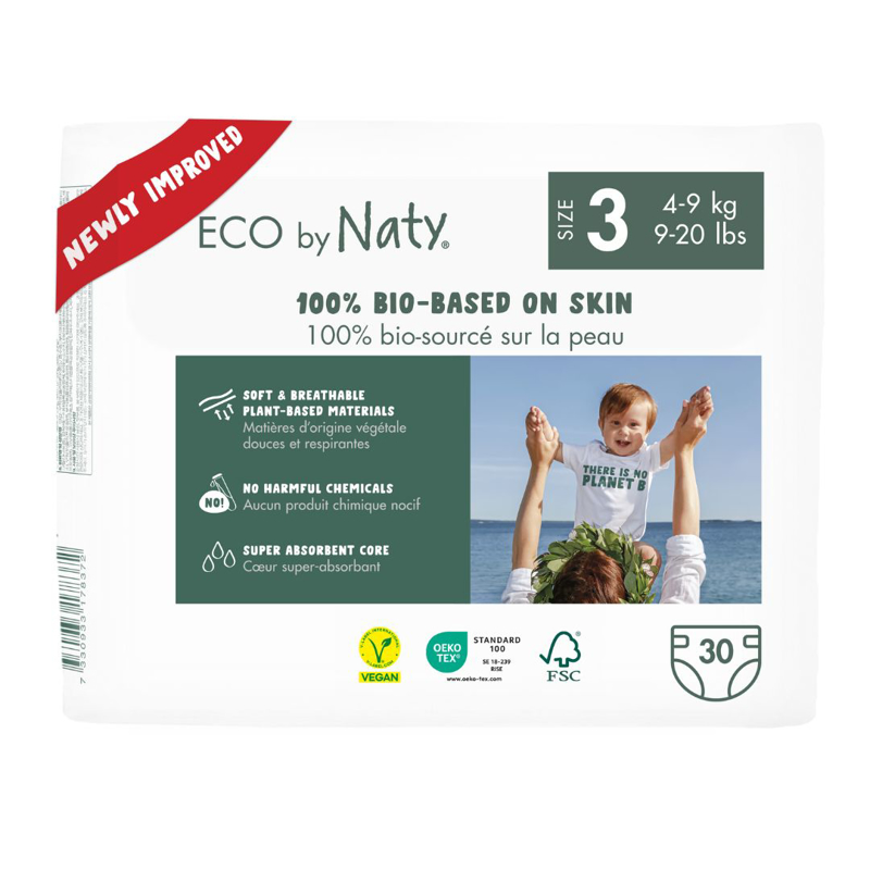 Slika za  Eco by Naty® Ekološke pelene 3 (4-9 kg) 30 komada