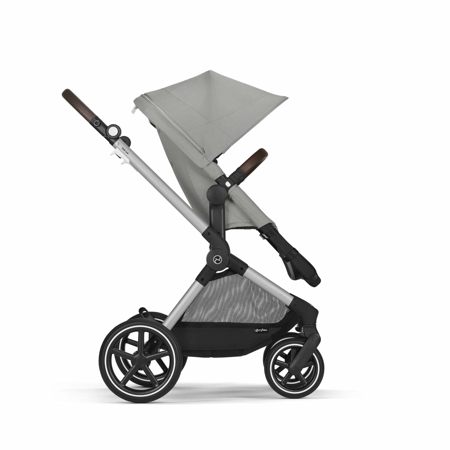 Cybex® Otroški voziček 2v1 Eos™ Lux Stone Grey (Silver Frame)