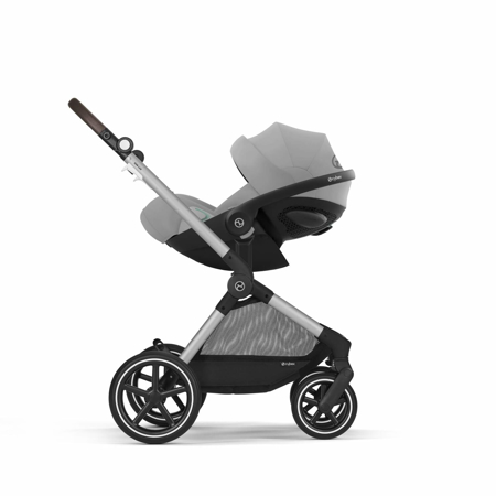 Cybex® Otroški voziček 2v1 Eos™ Lux Stone Grey (Silver Frame)