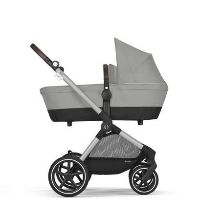 Cybex® Otroški voziček 2v1 Eos™ Lux Stone Grey (Silver Frame)