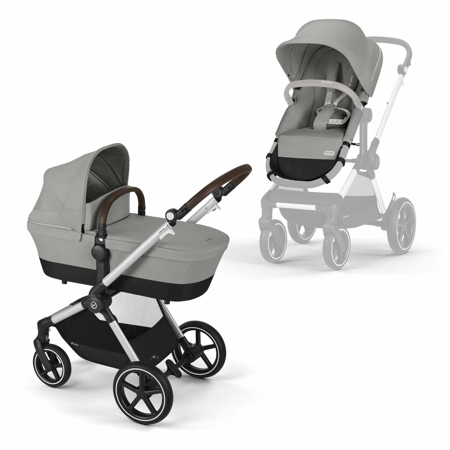 Slika za Cybex® Dječja kolica 2u1 Eos™ Stone Grey (Silver Frame)