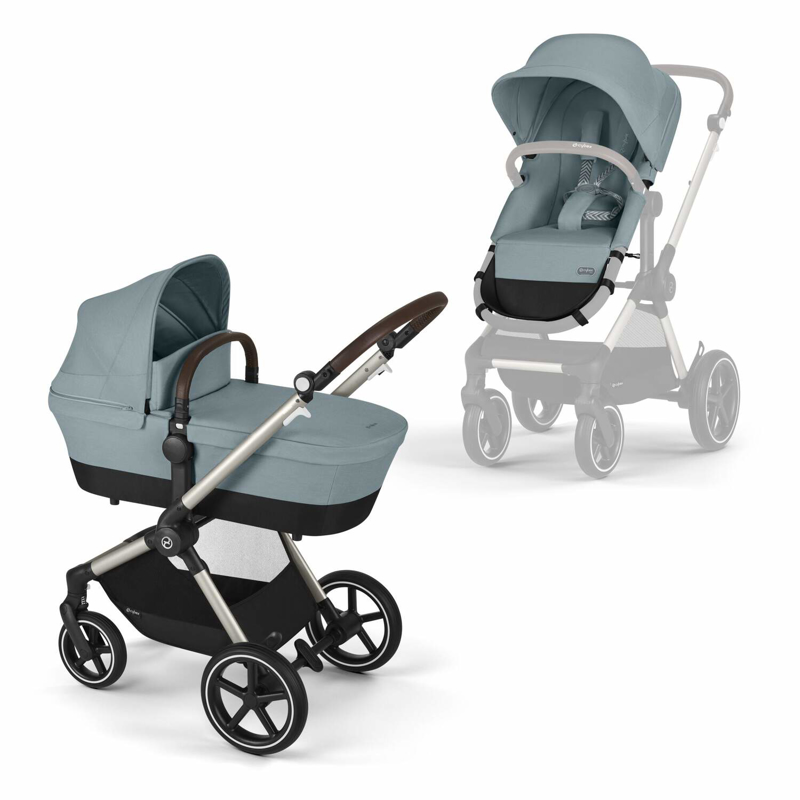 Slika za Cybex® Dječja kolica 2u1 Eos™ Lux Stormy Blue (Taupe Frame)