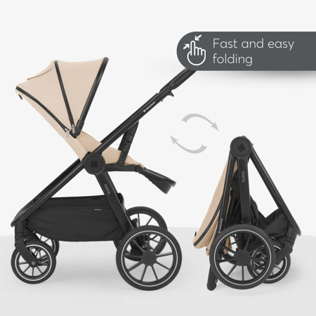 KikkaBoo® Passeggino con navicella 2in1 Naya Beige