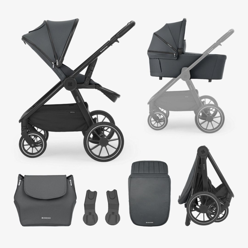 Picture of KikkaBoo® Stroller 2in1 with carrycot Naya Grey