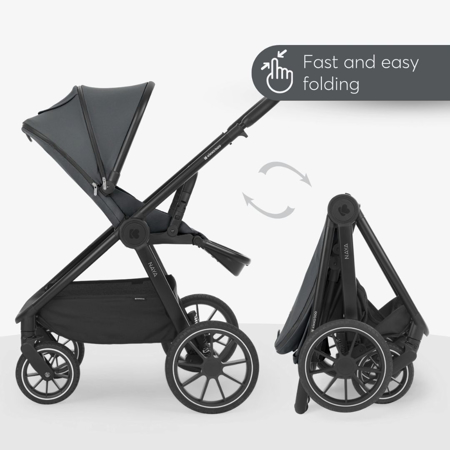 Picture of KikkaBoo® Stroller 2in1 with carrycot Naya Grey