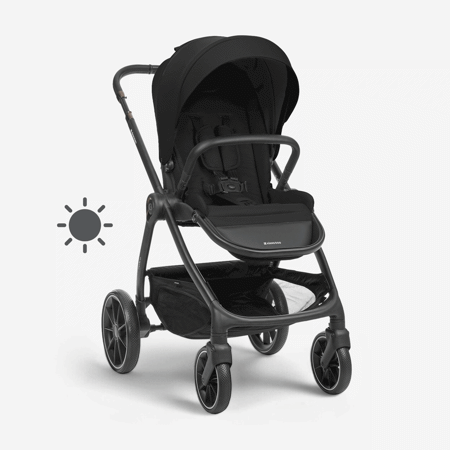 KikkaBoo® Otroški voziček s košaro 3v1 Modena Black