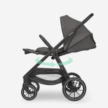 KikkaBoo® Otroški voziček s košaro 3v1 Modena Dark Grey