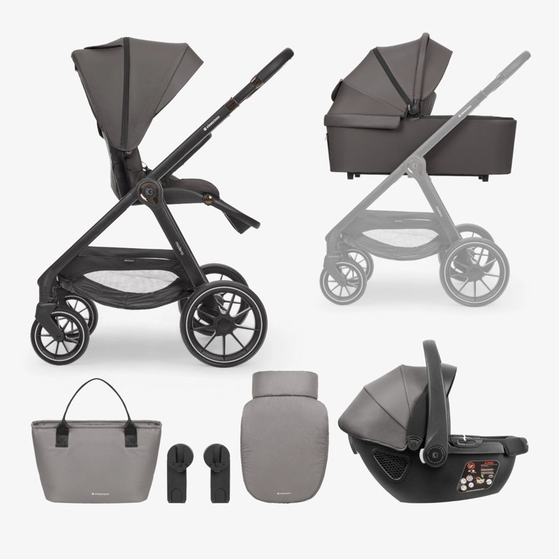 Slika za  KikkaBoo® Dječja kolica s košarom 3u1 Modena Dark Grey