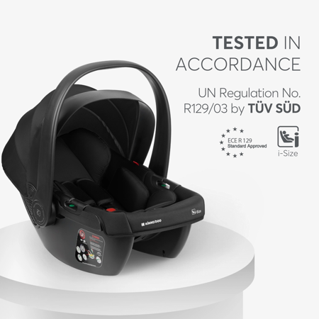 KikkaBoo® Otroški voziček s košaro 3v1 Modena Black