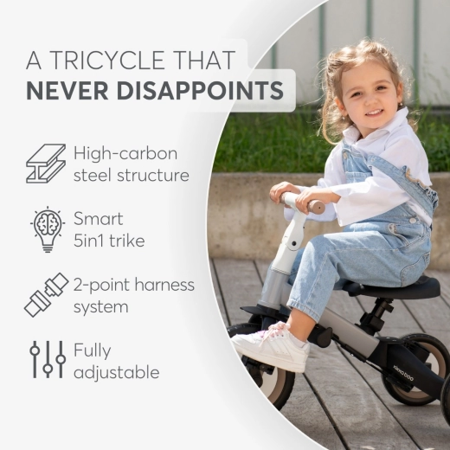 Immagine di KikkaBoo® Triciclo 5in1 Flip Grey
