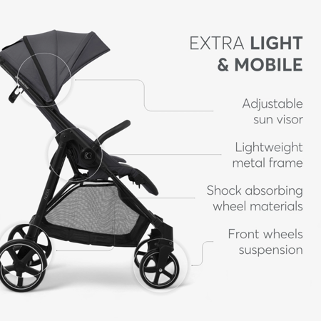 Slika za KikkaBoo® Dječja kolica Alexa Dark Grey