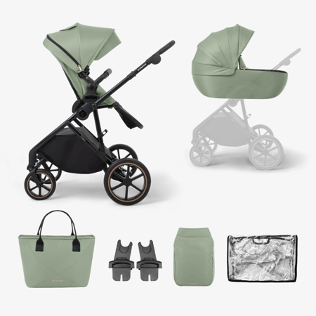 Slika za KikkaBoo® Dječji kolica s košarom 2u1 Thea Army Green