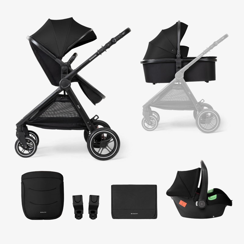 Picture of KikkaBoo® Stroller with carrycot 3v1 Ava Black