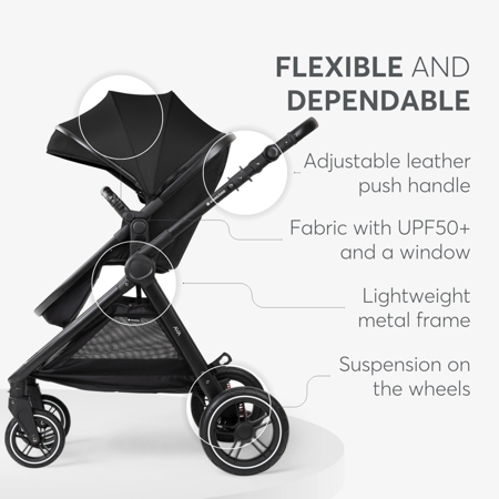Picture of KikkaBoo® Stroller with carrycot 3v1 Ava Black