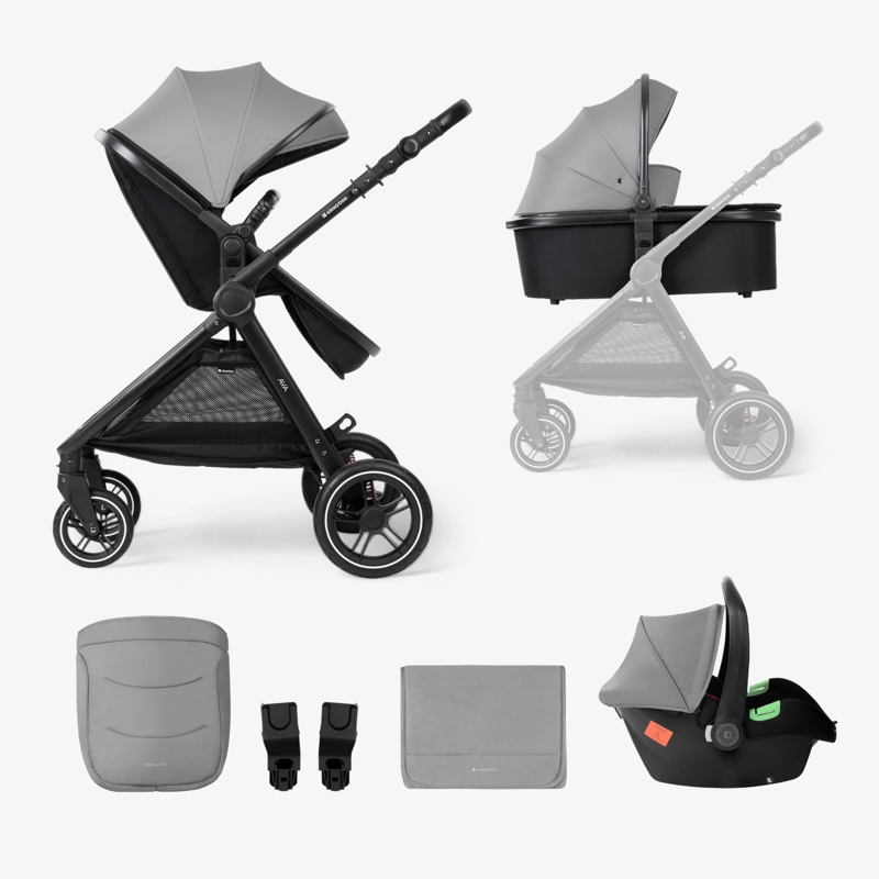 Picture of KikkaBoo® Stroller with carrycot 3v1 Ava Grey