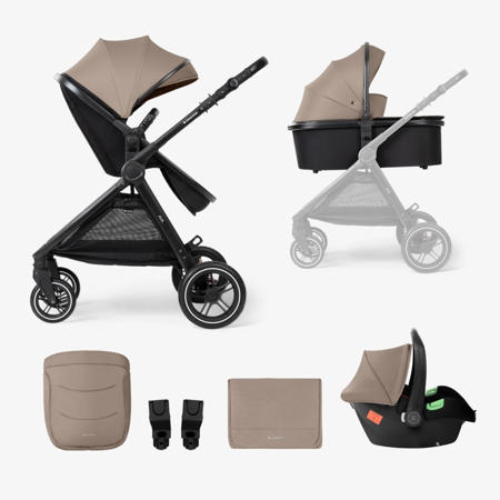 Slika za KikkaBoo® Dječji kolica s košarom 3u1 Ava Army Beige
