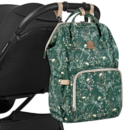 Slika za KikkaBoo® Ruksak za previjanje Siena Luxe Secret Garden Deep Green