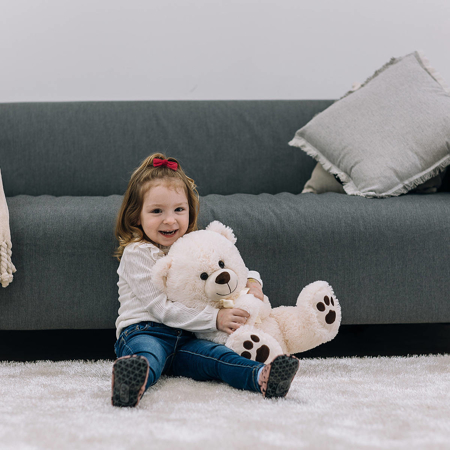 Free2Play® Plišasti medved Cuddly 38 cm White