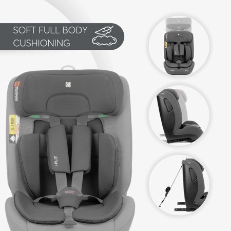 Slika za KikkaBoo® Dječja autosjedalica i-Flit i-SIZE (76-150 cm) Light Grey