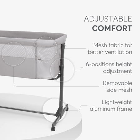 KikkaBoo® Obposteljna posteljica Noah Light Grey 2025
