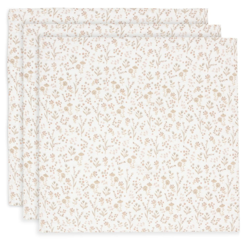 Jollein® Komplet 3 tetra pleničk 70x70 cm Bloomy