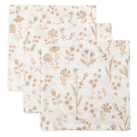 Slika Jollein® Komplet 3 tetra pleničk Bloomy 31x31 cm