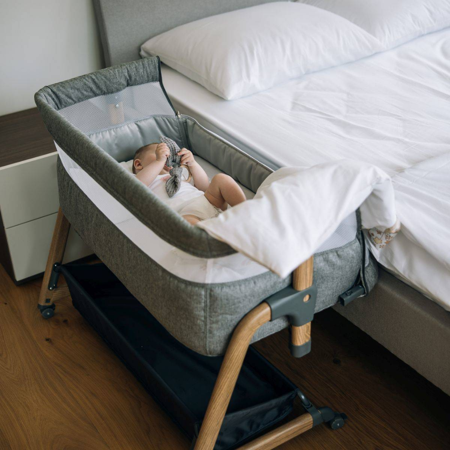 FreeON® Obposteljna posteljica Bliss s predalom grey