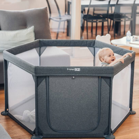 FreeON® Dječja ogradica Hexagon Grey Antracit
