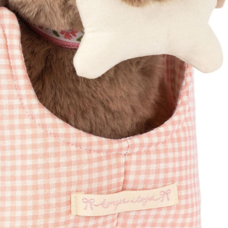 Konges Sløjd® Plišasti kuža Maude Pink Check