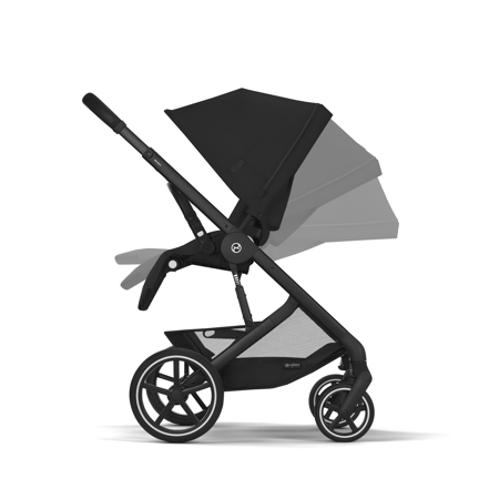 Cybex® Otroški voziček s košaro 2v1 Balios S Lux (0-22 kg) Moon Black (Black Frame)