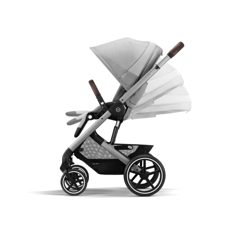 Cybex® Otroški voziček s košaro 2v1 Balios S Lux (0-22 kg) Stone Grey (Silver Frame)