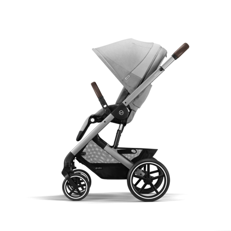 Cybex® Otroški voziček s košaro 2v1 Balios S Lux (0-22 kg) Stone Grey (Silver Frame)